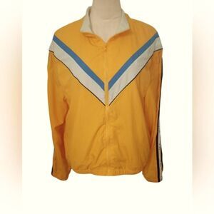 Victoria"s Secret PINK Blue and Yellow Vintage Retro Windbreaker Size M/L